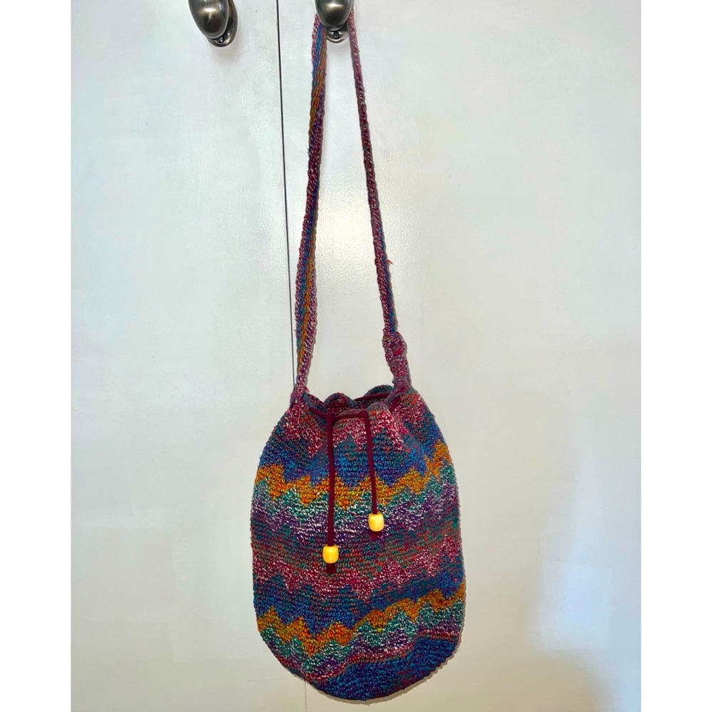 Multicolor Crochet Bucket Bag
